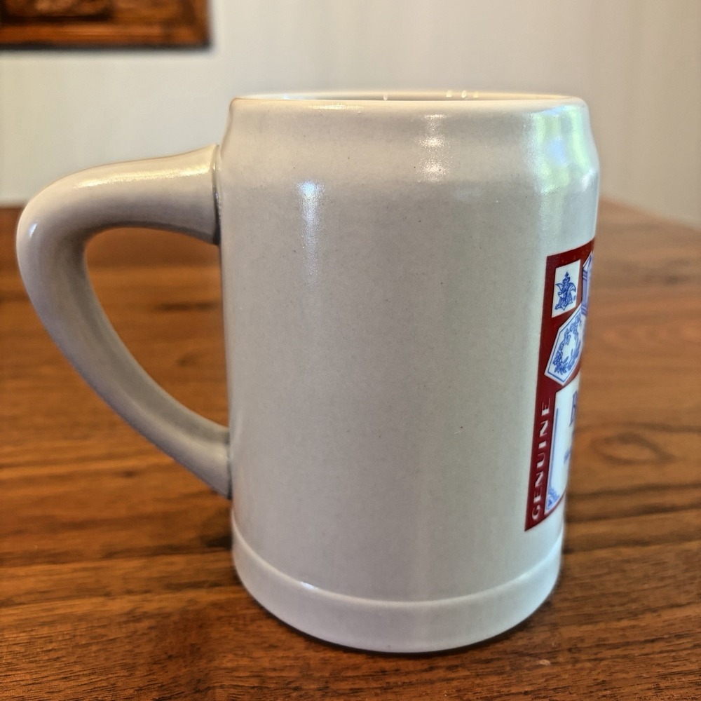 Vintage Budweiser Lager Beer Stoneware Mug with Handle Ceramarte Brazil - Picture 8 of 8